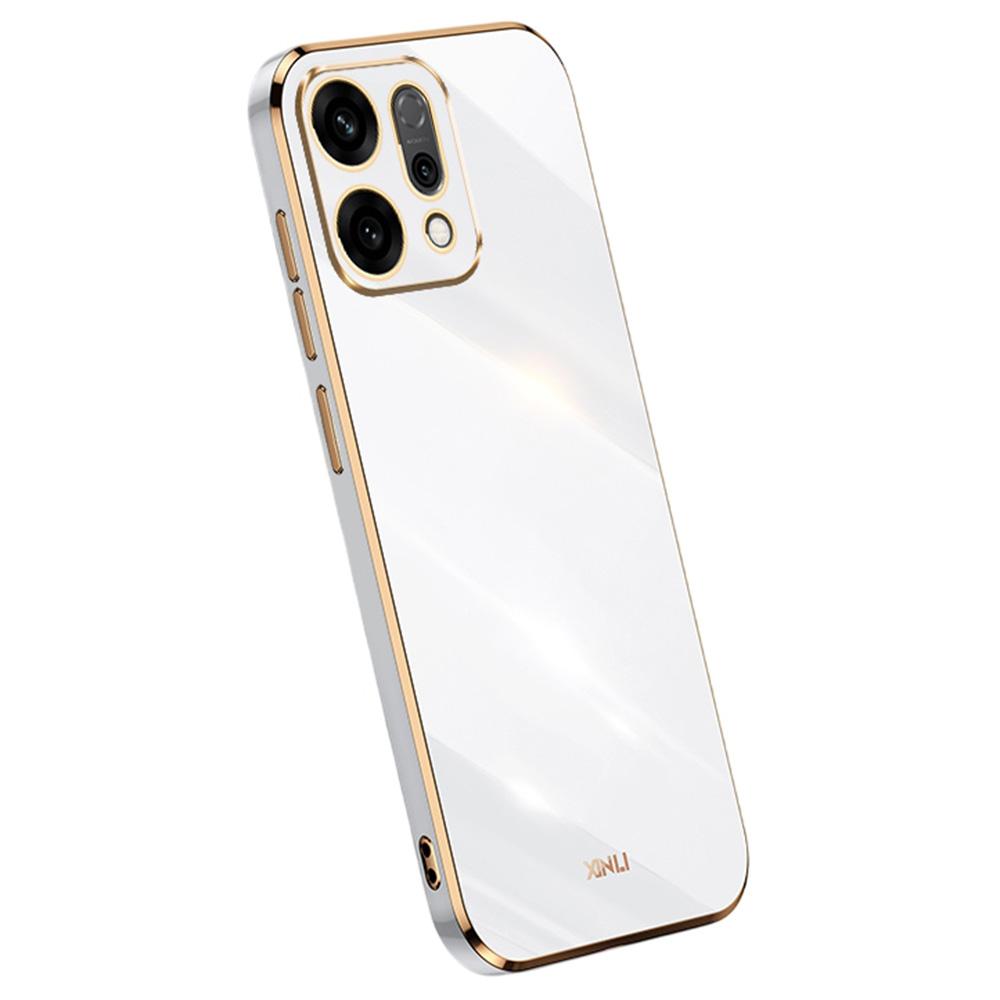 

XINLI For Oppo Reno14 5G (Global) Case TPU Phone Cover with Electroplating Frame White