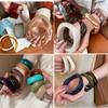 Retro Resin Irregular Square Bangle - European & American High-End Trend Bracelet