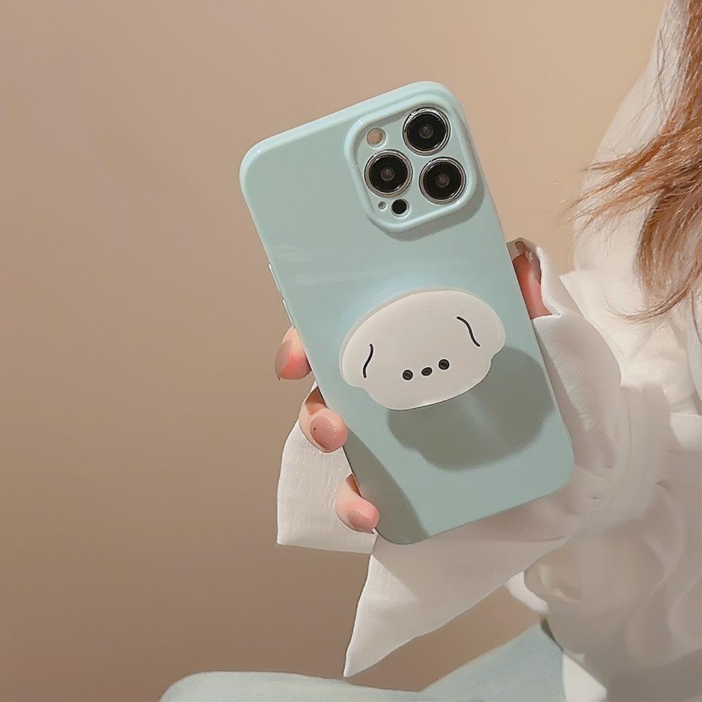 Cute puppy holder iphone17 mobile phone case apple 13 pro max Japanese and Korean ins wind 15 applies 16 applies