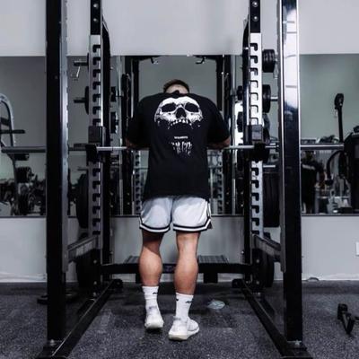 Camiseta holgada de manga corta para hombre, para gimnasio, fitness, culturismo, entrenamiento de verano, para correr