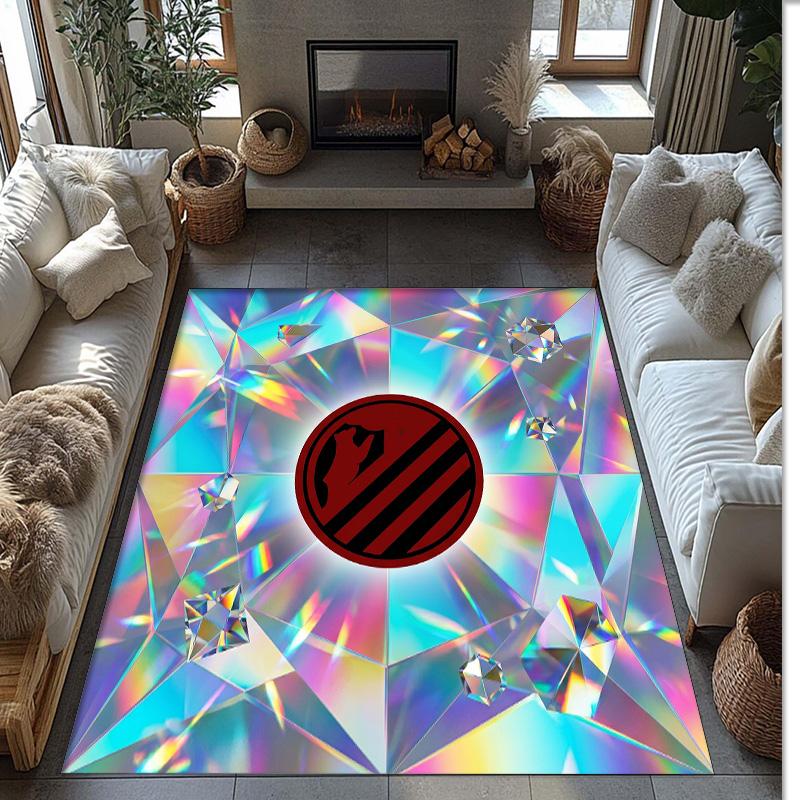 Atletico Madrid Printed Flannel Area Rug Non Slip Soft Polyester Floor Carpet Indoor Decor Mat for Bedroom Living Room Sofa Game Room Home Decoration