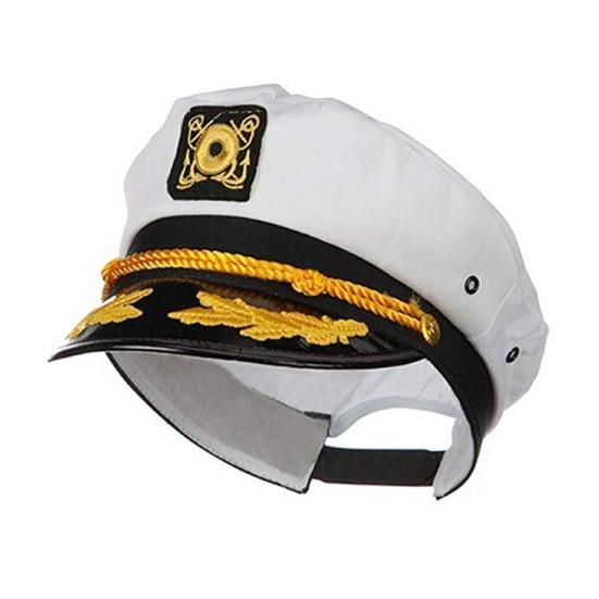 Unisex Adjustable Adult Boat Captain Navy Cap Costume Dress Party Sailor Hat