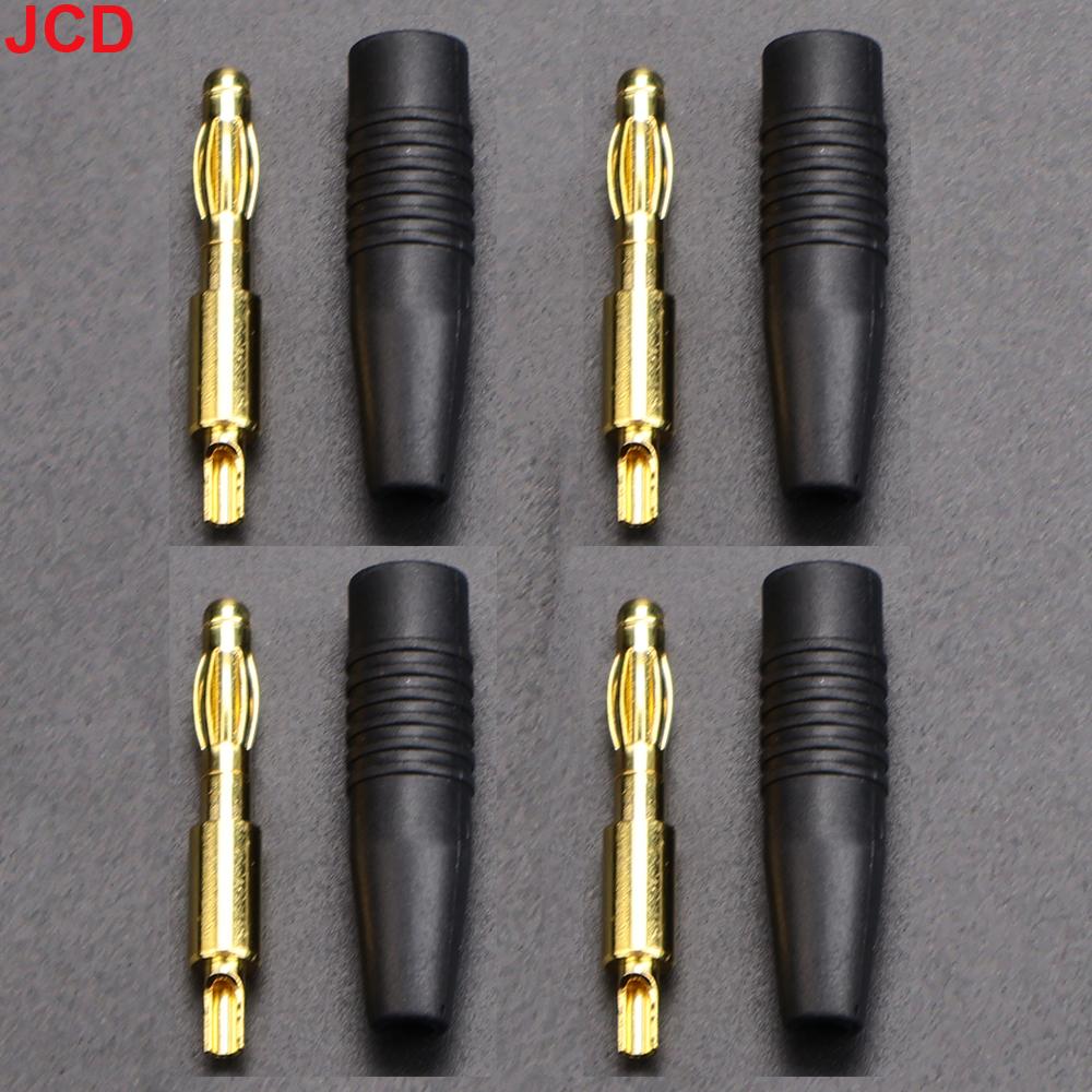 JCD 4pcs New  4mm Plugs Gold Plated Musical Speaker Cable Wire Pin Banana Plug Connectors
