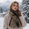Faux Fur Winter Hat Scarf Set Windproof Plush Snood Scarf Fashion Fisherman Hat Scarf  Women