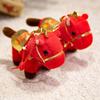 1Pcs Blessing Message Horse Doll Keychain Red Horse Plush Stuffed Toys Bag Pendant  Year Gift For Friends