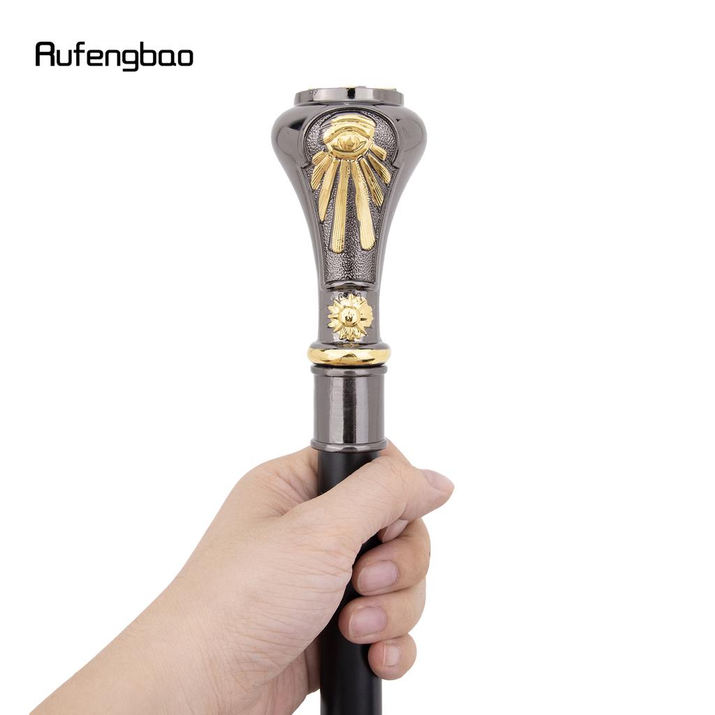 Goldene Freimaurerei Freimaurer VG Totem Spazierstock Mode Spazierstock Gentleman Krummstab Knauf Spazierstock 93cm