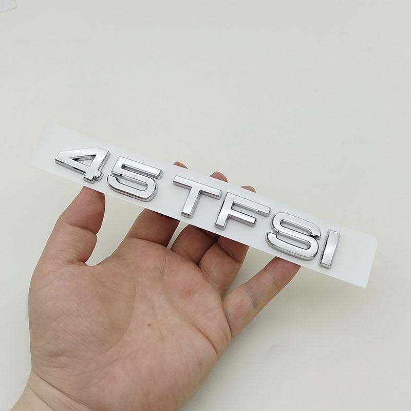 3D ABS 30 35 40 45 50 55 TFSI Logo Car Letters Trunk Emblem Badge Sticker For Hot A1 A3 A4 A5 A6 A7 Q3 Q5 Q7 TT Accessories