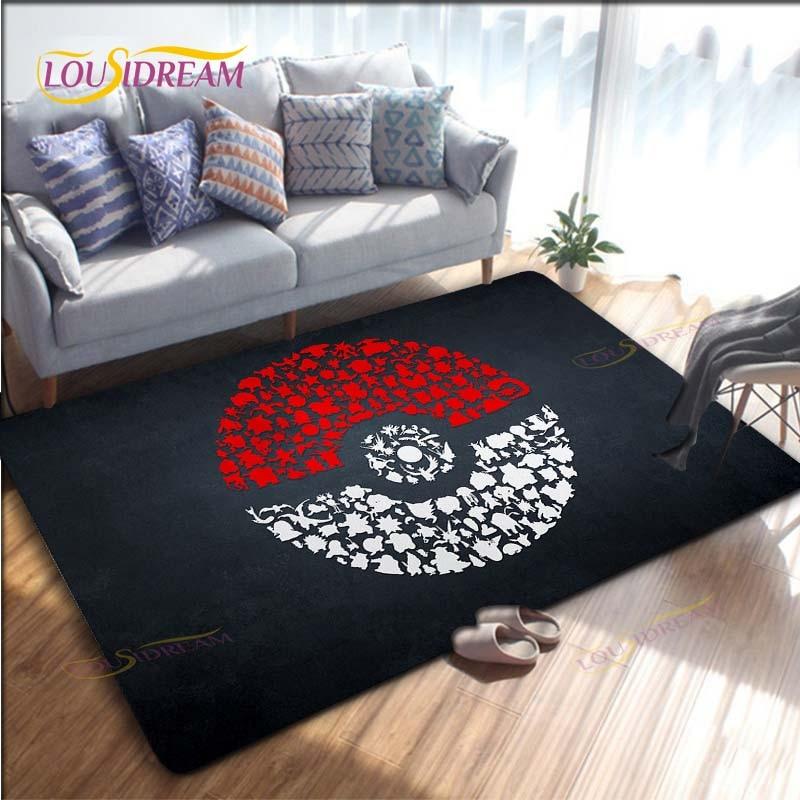 Anime Pokemon Pattern Carpets Living Room Anti-Skid Pikachu Area Rug Kids Bedroom Mats Yoga Mat Large Carpet Decor