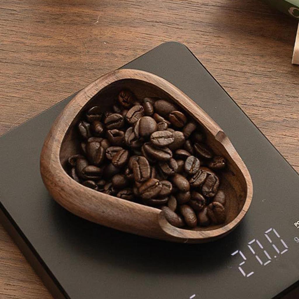Triangular Wood Coffee Beans Cup Display Tray Tool 10x8x2.8cm Multipurpose