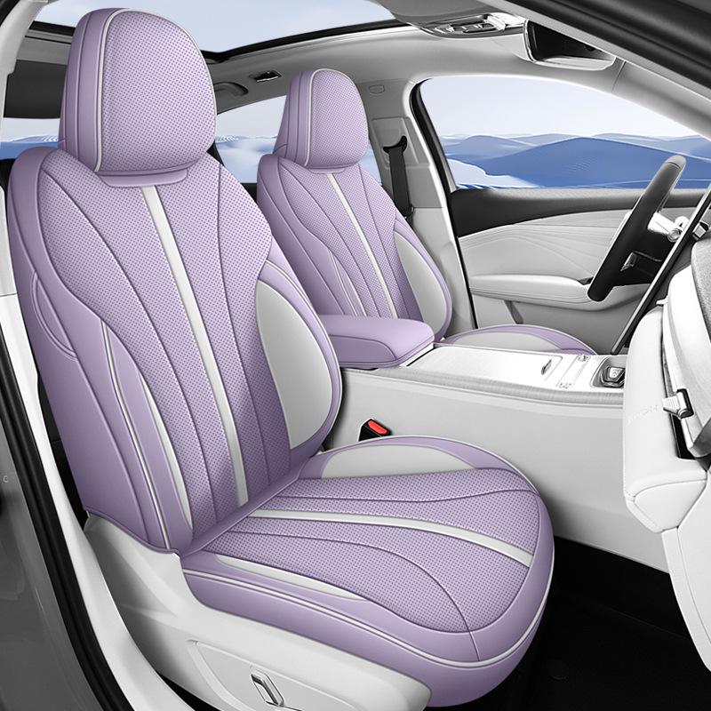 Xingrui L Full Leather Car Seat Cushion for Five-Seat Vehicles - New Model for All Seasons
