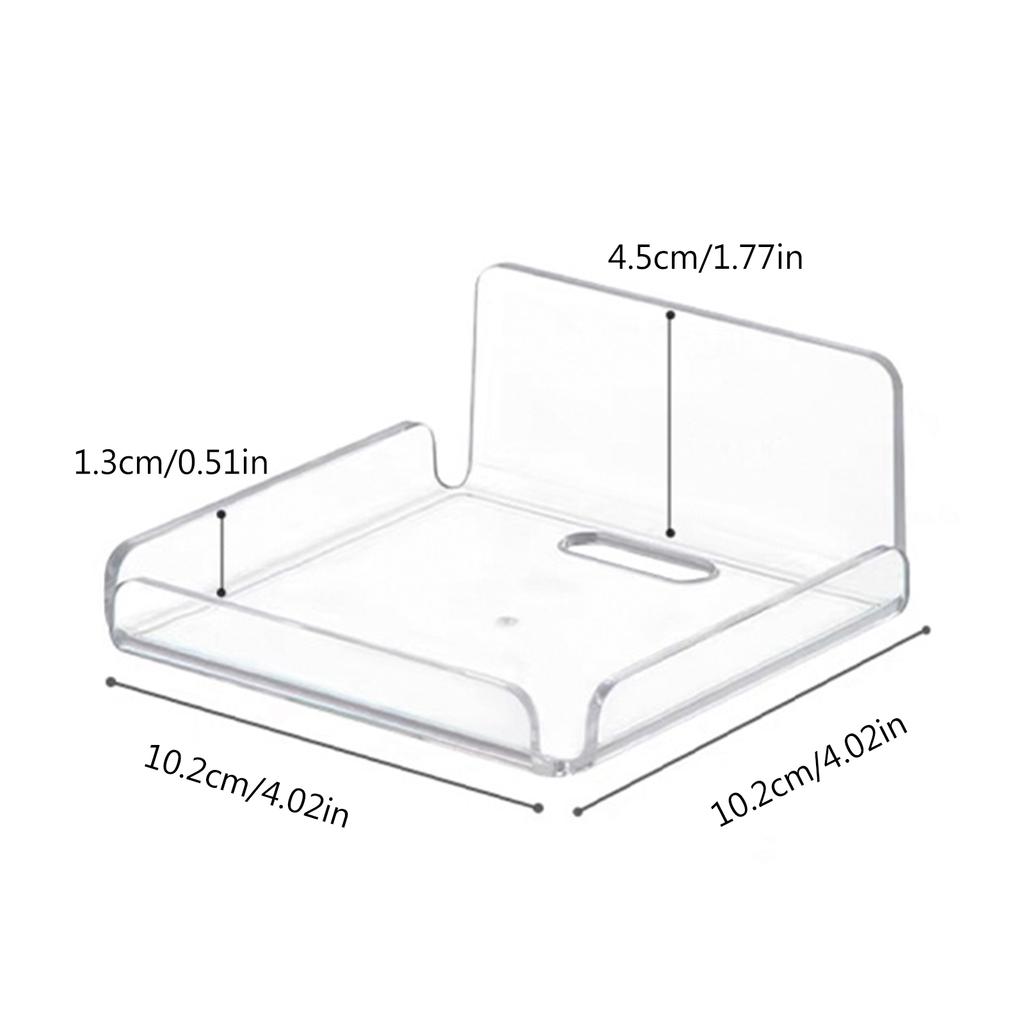 2pcs Adhesive Acrylic Shelf Wall Mount Shelves Floating Storage Rack No Drill Display Stand Bathroom Kitchen Organizers