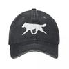 Siberian Husky White Silhouette Baseball Cap Luxury Brand Summer Hat For Men Womens