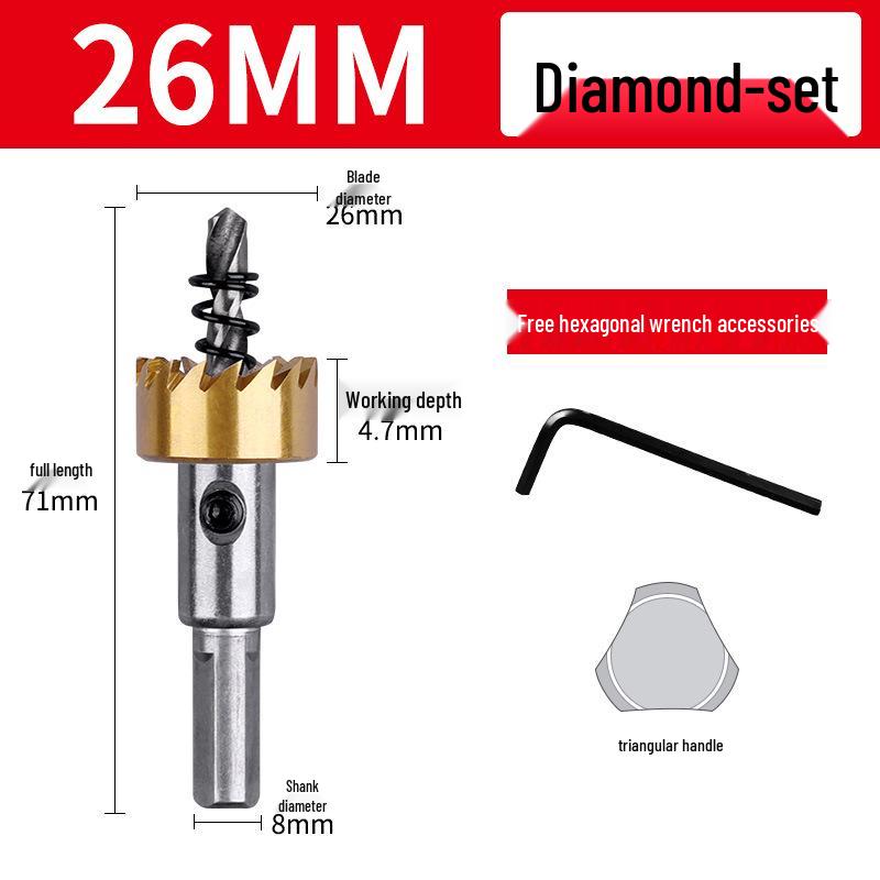 Cobalt Titanium-plated High-speed Steel Hole Saw Drill Bit for Metal and Aluminum