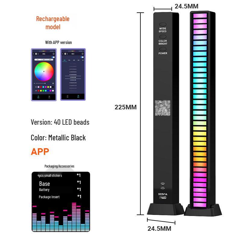 Atmosphere Light Speaker for Gaming Rooms: Creative Desktop Music and Rhythm Sound Control Decoration