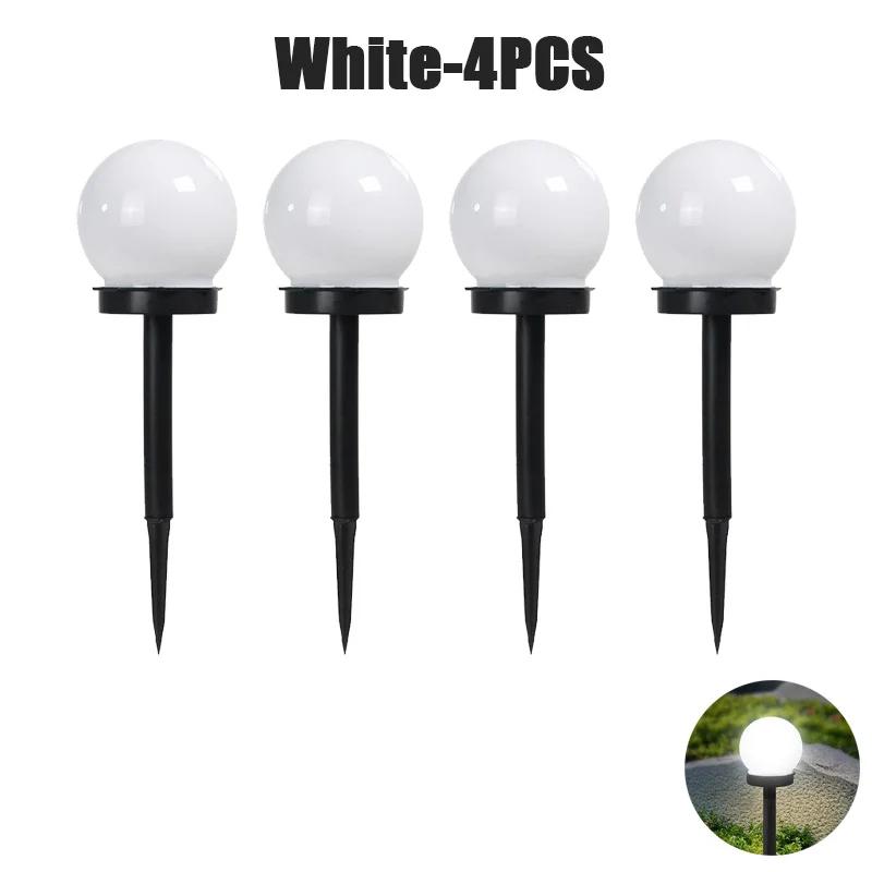 6PCS LED Solar Lawn Light Spherical Energy Saving Waterproof Simple Atmosphere Lighting Outdoor Garden Lawn Street Garden Lights