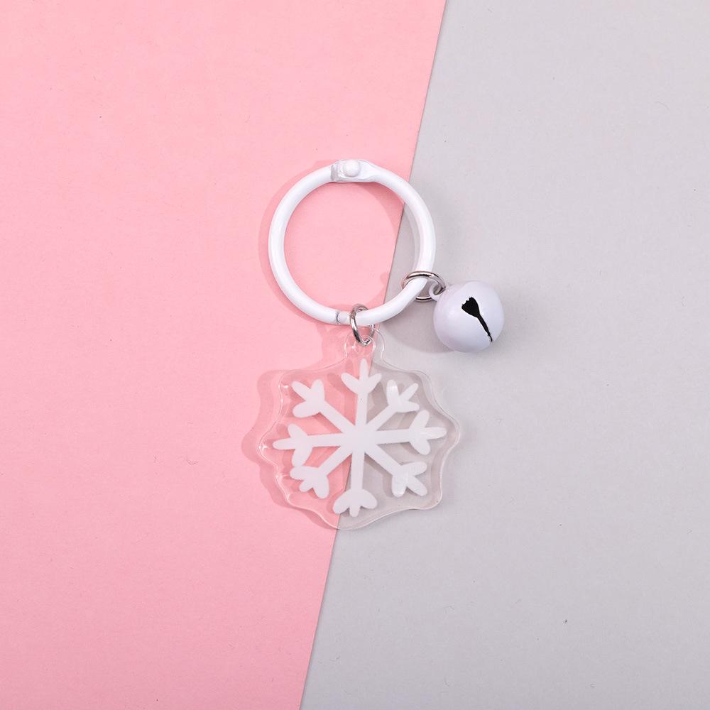 Double-Sided Santa Claus Cartoon Acrylic Keychain - Korean Style Backpack Pendant & Clothing Accessory