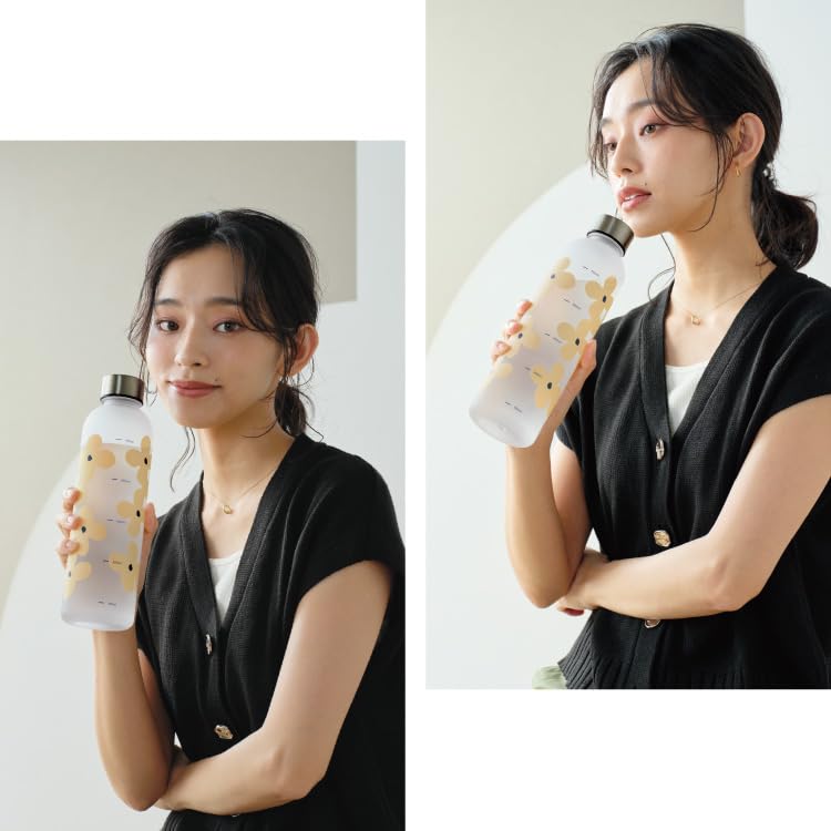 [2025] Wpc. Patterns Water Bottle Leopard & Tiger Navy W169-393-204