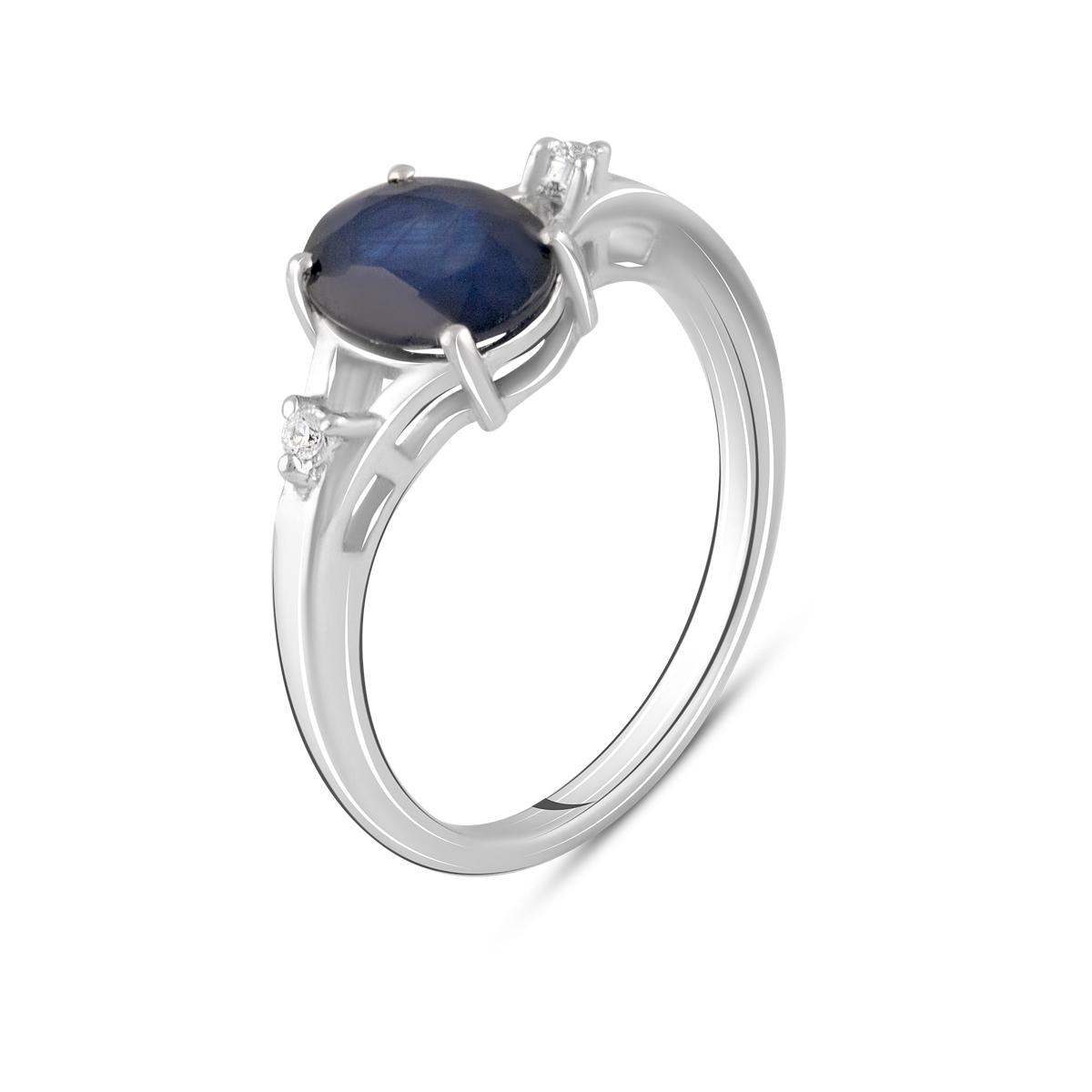 

Срібна каблучка з натуральним сапфіром 2.575ct (2104803) 18.5 сапфіровий