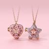 Lovecryst 1Pcs Fashion Rhinestone Can Be Opened Heart-shaped Photo Box Pendant Necklace for Girls Jewellery Birthday Gift