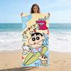 Shin-chan Surfing Animation Beach Towel Suitable for Beach Gym Yoga Pool Quick-drying Summer Funny Gift for Friends And Family