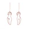 Face Alloy Unique Outline Drop Earrings For Women 2021 Summer Collection