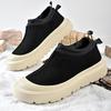 Unisex Winter Couple Snow Boots: Fashionable Thick Sole Lace-Up Casual Shoes with Plus Velvet for Women
