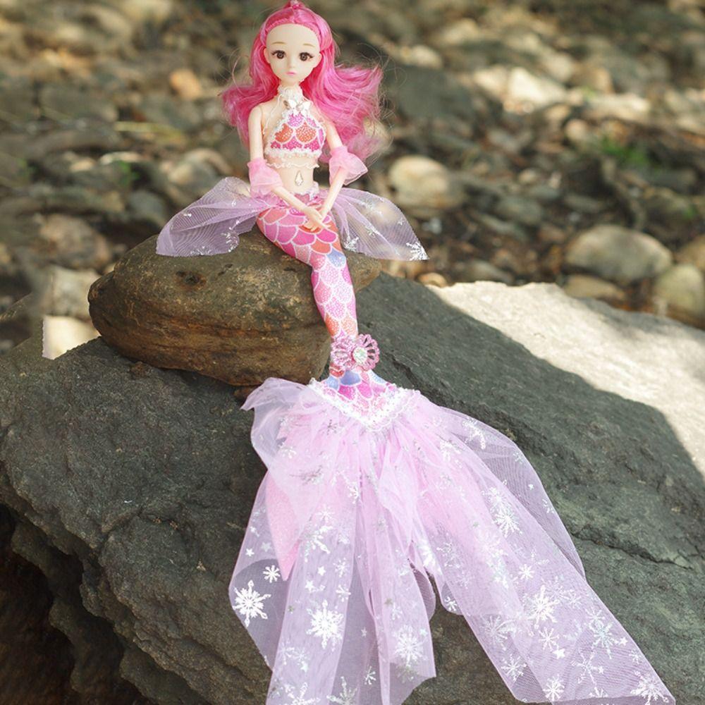 

Clothes Replaceable Princess Doll 11 Movable Joints Bjd Doll Set (with Lights and Music) Pink-No Music