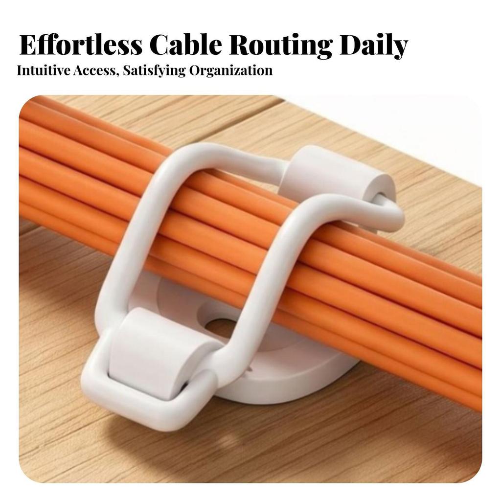 10 Pieces Desktop Cable Management Clip Screw-Mount for Vehicle