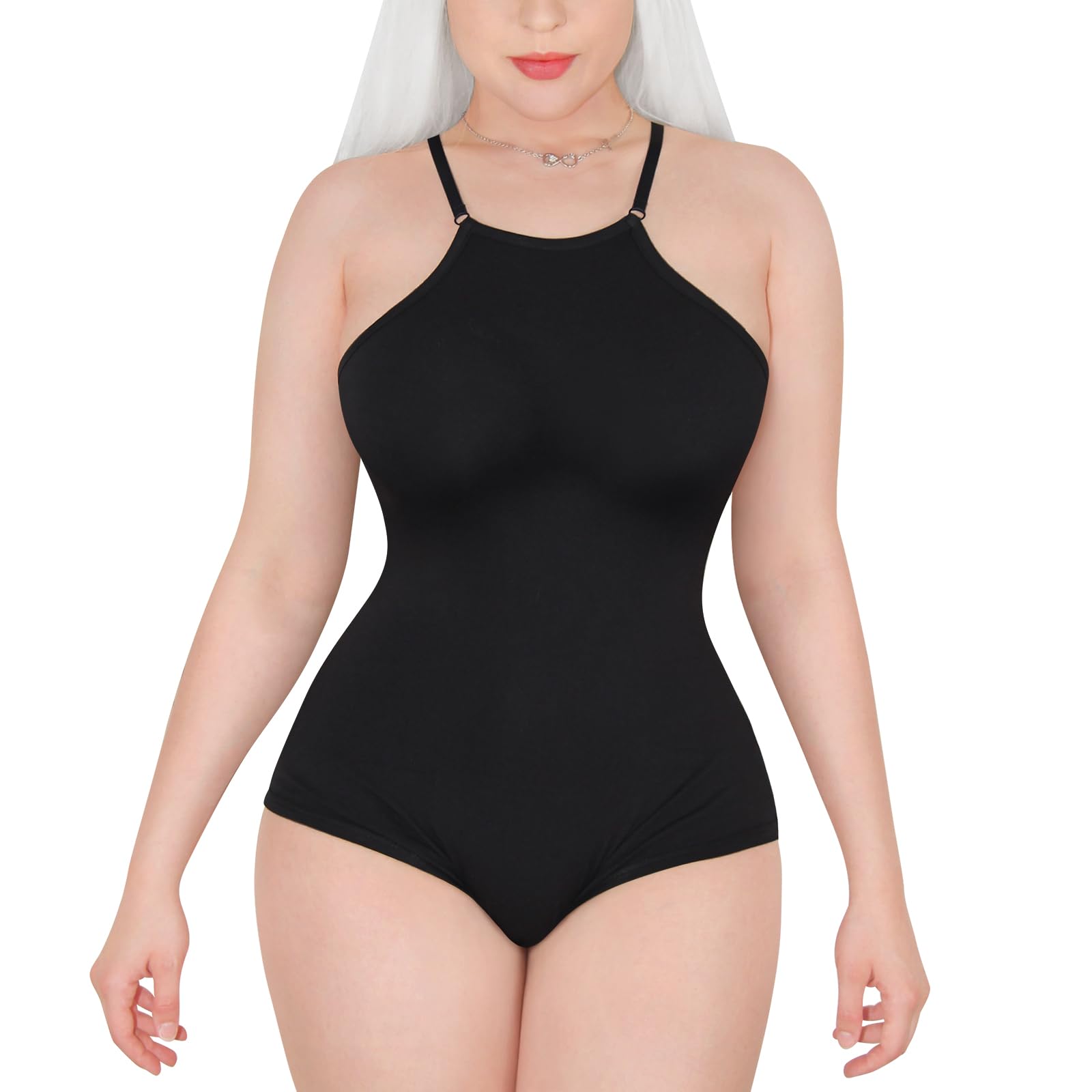 

LittleForBig Взрослый комбинезон-боди на бретелях, без рукавов, с регулируемыми бретелями, хлопковая пижама, черный, размер 4XL