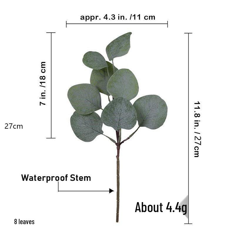 Artificial Eucalyptus Silver Dollar Stems - Decorative Greenery & Simulation Leaves