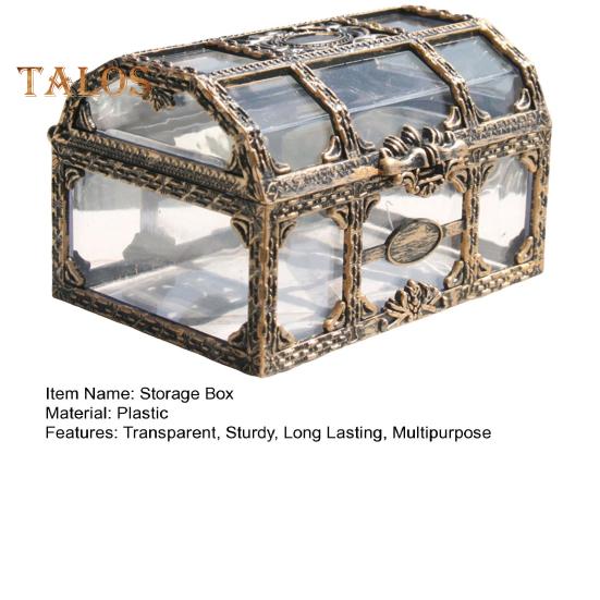 Retro Storage Box Jewelry Cosmetics Organizer Sturdy Structure Transparent Design Solid Jewelry Box Organizer Case