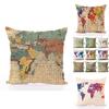 Hochwertiger Heimweltkarten-Druck Kissenbezug für elegante Sofadekoration