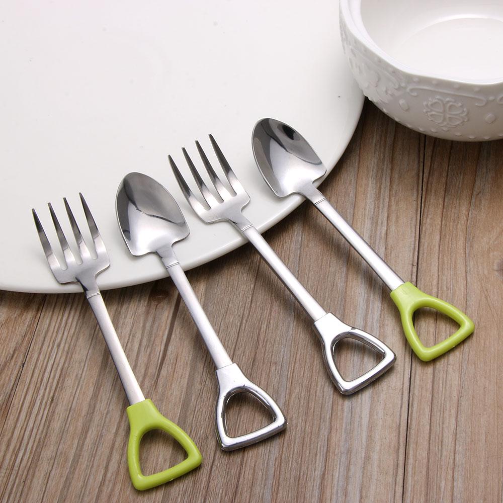 Buy Shovel Shaped Teaspoons Long Handle Stainless Steel Tableware