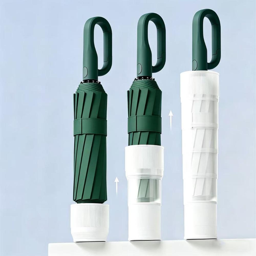Ergonomic Handle Folding Umbrella Wind-Resistant Anti-UV Umbrella Portable Car Umbrella