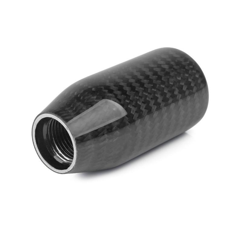 Oval/Sphere Carbon Fiber Manual Gear Shift Knob M12*1.25 With 3 Adapters M8*1.25, M10*1.25, M10*1.5 Shift Head Knob