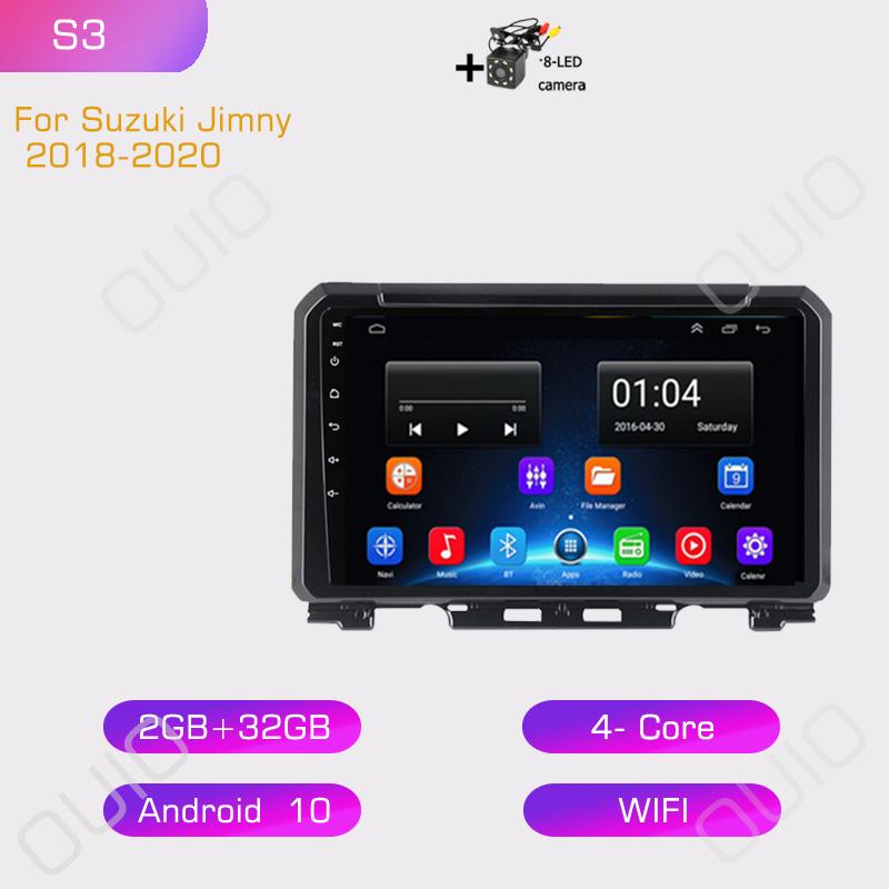 2din 8G+128G IPS 9inch Android10 Car Radio Multimedia Player Carplay Auto GPS Navigation DSP BT For Suzuki Jimny 2018 2019 2020