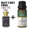 Ulei Esențial de Lămâiță 10 ml pentru Aromaterapie și Parfum de Casă cu Ulei de Parfum Aqua 5 ml Gratuit | Ulei Esențial pentru Difuzor