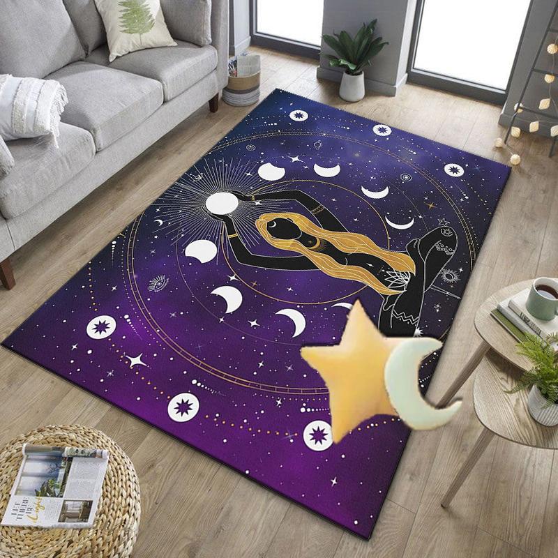 Moonlit Meditation Office Rug Chair Mat, Entryway Carpet, Suitable for Front Door, Bedroom, Living Room, Desk, Holiday Gift
