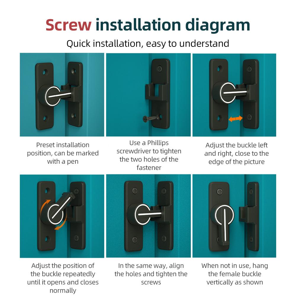 Gate Latch with Luminous Safety Door Lock Heavy Duty Zinc Alloy Anti-theft Latch Lock with Ball