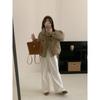 Jiaxing Pinghu horn buckle down jacket women's new thickened stand-up collar bread jacket small winter short coat tide