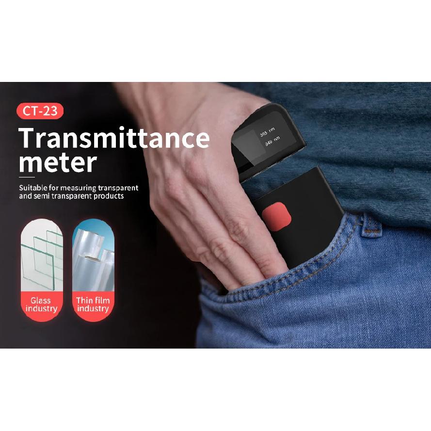 3-IN-1 Handheld Window Tint Transmission Meter VL/UV/IR Transmittance Meter Car Glass Solar Film Tester Type-C Charge
