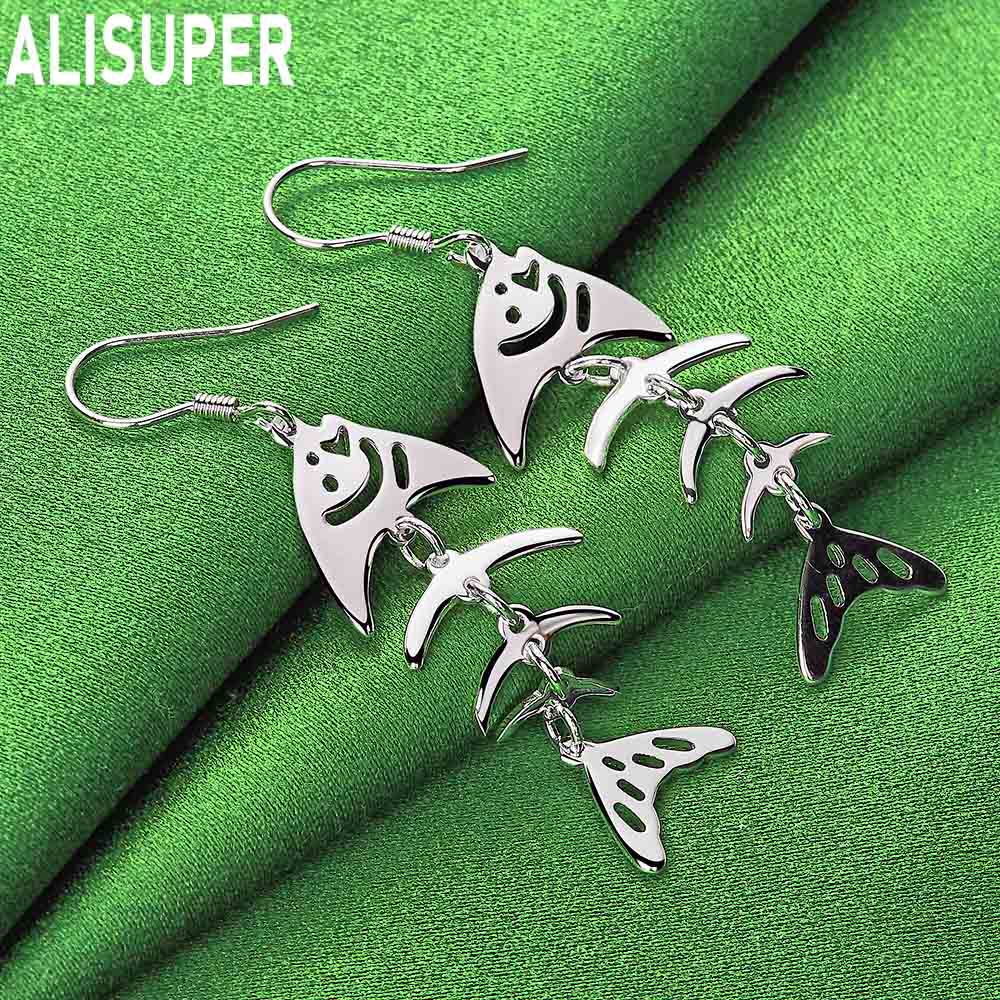 925 Sterling Silver Minimalist Long Fishbone Earrings - Stylish Evening Jewelry