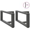 Vidaxl Nogi Do Stolika Kawowego, 2 Pcs., Antracyt, 60X25X(30-31) Cm