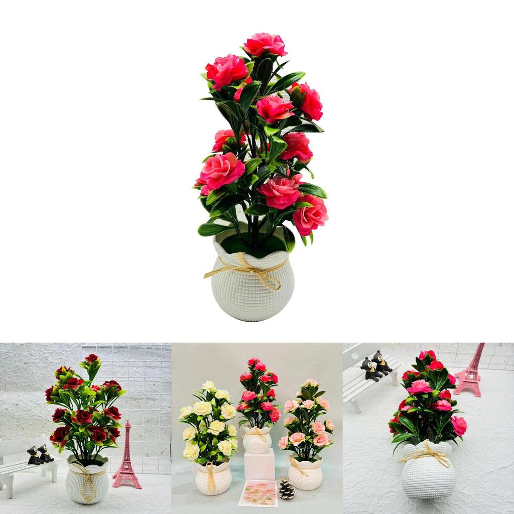 Artificial Plant Container With Colorful Silk Flowers For Indoor Decor And Special Occasions