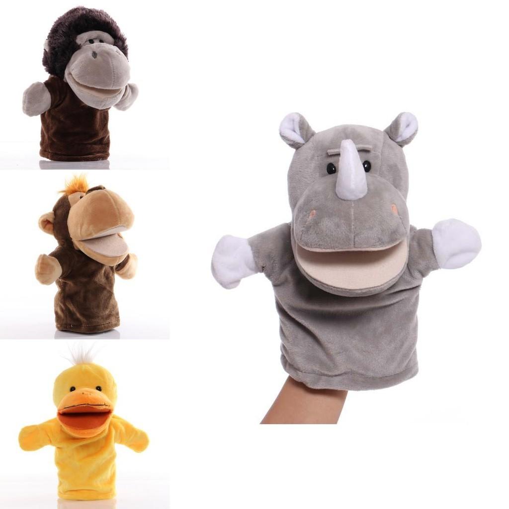 Wholesale Plush Toy Hand Puppet Cartoon Animal Doll With Movable Mouth Interactive Toy For Kindergarten And Parent-child Interaction 25cm Tall