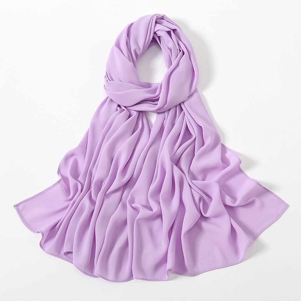 Women's Solid Color Long Scarf Versatile Headscarf Scarf