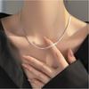 New S925 Sterling Silver Multilayer Exquisite Snake Chain Choker Necklace Simple Women's Wedding Gift Boutique Fine Jewelry