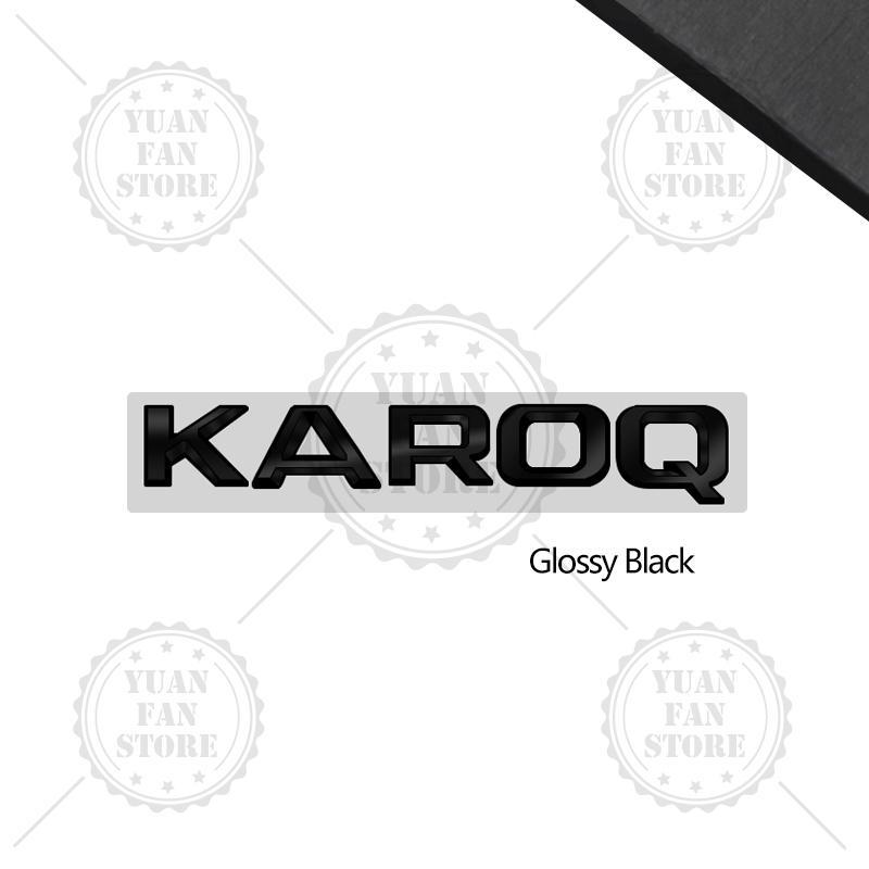 AHUQ1 Glossy Black For Skoda Octavia Rapid Kodiaq Karoq 4X4 Fabia Kamiq Superb Yeti Metal Badge 3D Stickers Car Trunk Body Decal