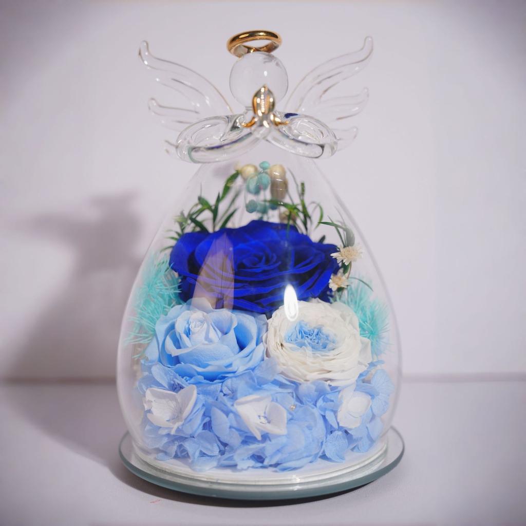 Hot-selling Angel Eternal Flower Glass Cover Eternal Flower Gift Box Finished Eternal Rose Ornament Spot