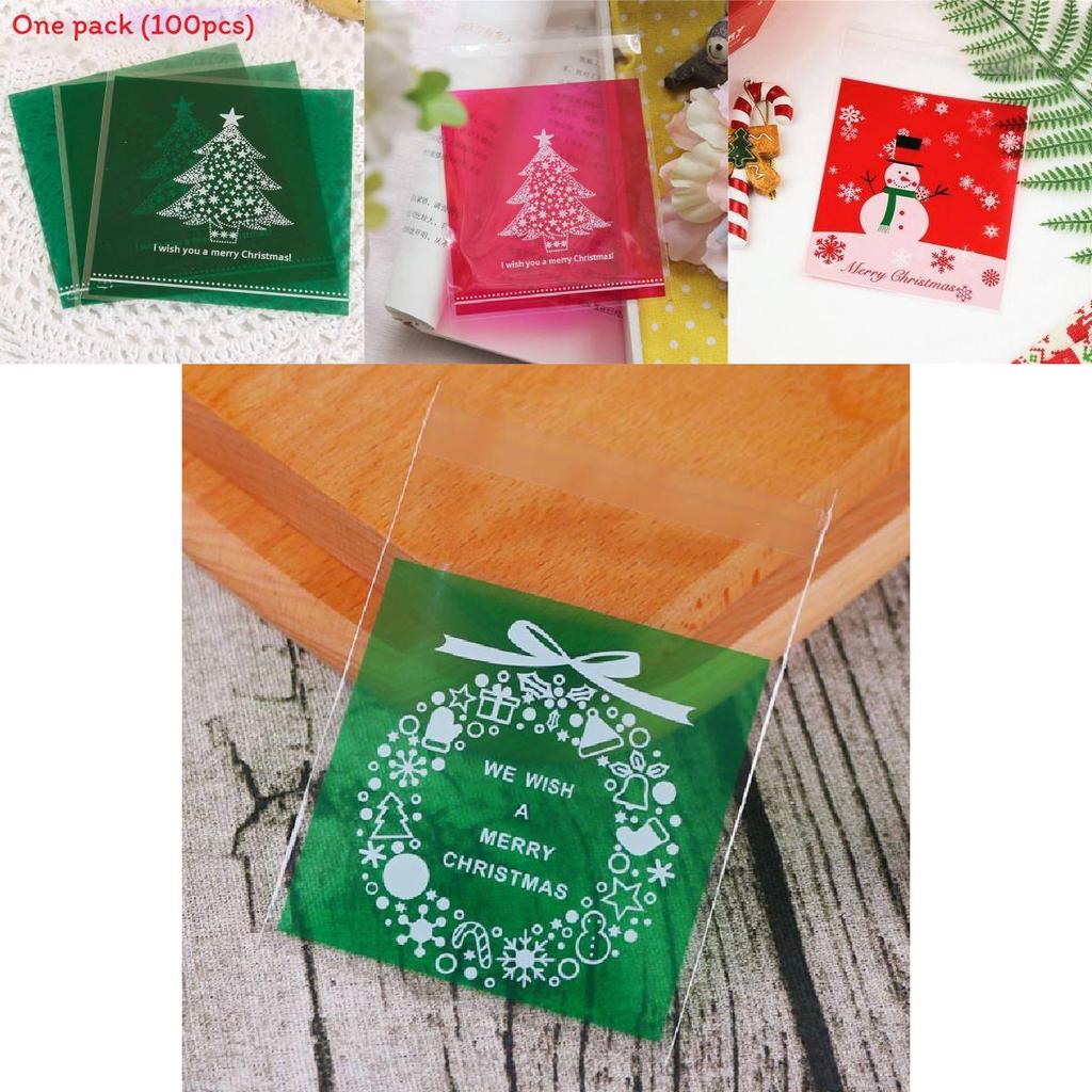 Christmas Gift Packaging Transparent Selfseal Bags For Sweets And Confectionery